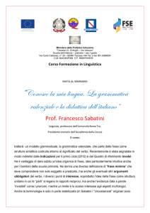 Locandina Seminario Scuola Viva prof Sabatini