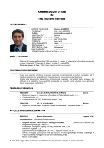 Il Mio Curriculum - MusoWeb Home Page