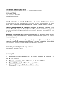 Programma previsto per l`anno 2009/2010