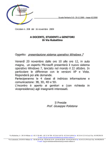 Presentazione sistema operativo Windows 7