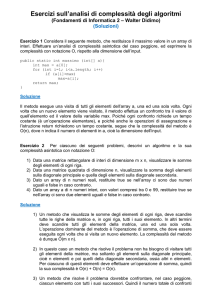 Esercizi sulle tecniche iterative