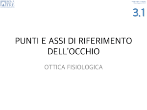 PUNTI E ASSI DI RIFERIMENTO DELL`OCCHIO