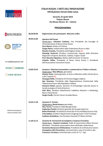 PROGRAMMA - Associazione Conoscere Eurasia