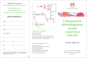 L`interpretazione dell`antibiogramma secondo i nuovi criteri EUCAST