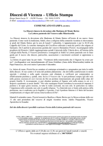 24. La Diocesi rinnova la devozione alla Madonna di Monte Berico