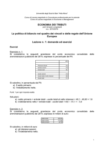 esercizi con soluzioni lezione 1
