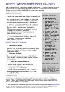 sqlways – software per migrazione di database