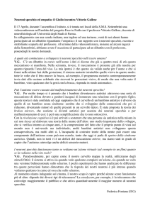 Neuroni specchio ed empatia: il Giulio incontra Vittorio Gallese Il 17