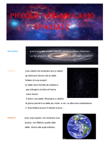 Piccolo vocabolario spaziale