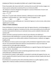 SCHEMA ELETTRICO DI UN AMPLIFICATORE A BJT A