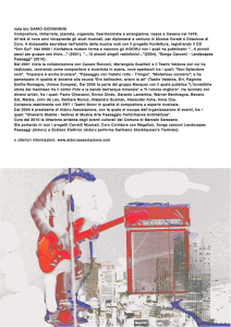 nota bio DARIO GIOVANNINI Compositore, chitarrista, pianista
