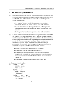 4 Le relazioni grammaticali