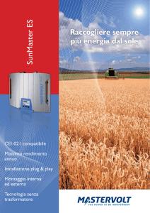 Raccogliere sempre più energia dal sole SunMaster ES