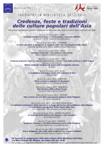 Credenze, feste e tradizioni delle culture popolari dell`Asia