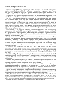 Natura e propagazione della luce