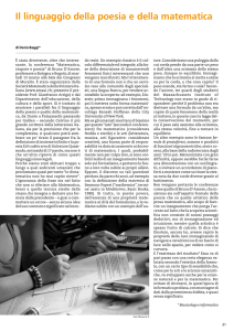 Il linguaggio della poesia e della matematica