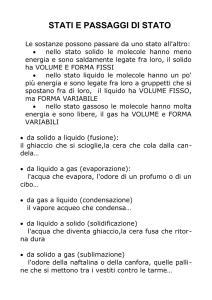 STATI E PASSAGGI DI STATO