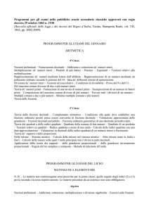 29 ottobre 1863, Programmi per gli esami nelle pubbliche scuole