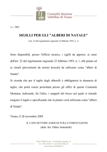 sigilli per gli "alberi di natale" - Comunita Montana Valtellina di Tirano
