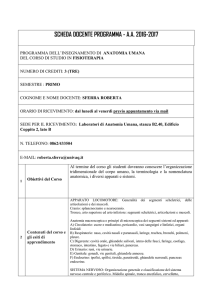 Sferra Roberta - Anatomia Umana