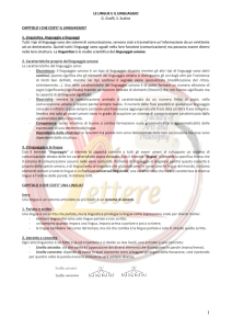 1. Linguistica, linguaggio e linguaggi