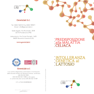 INTOLLERANZA GENETICA al LATTOSIO