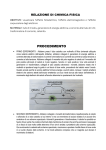 Relazione sull`effetto fotoelettrico