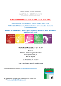 SERVIZI IN FARMACIA: EVOLUZIONE DI UN PERCORSO
