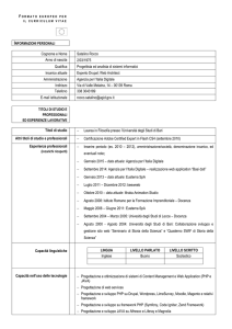 formato europeo per il curriculum vitae