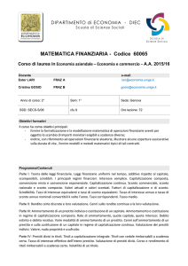 matematica finanziaria a-l