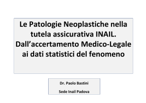 Le Patologie Neoplastiche nella tutela