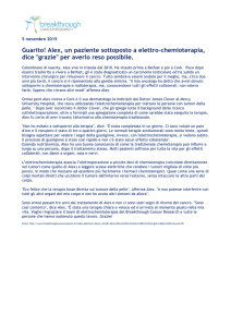 Guarito! Alex, un paziente sottoposto a elettro
