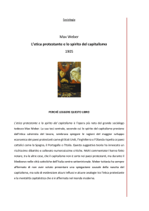Max Weber L`etica protestante e lo spirito del