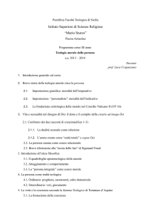 Programma Teologia morale della persona