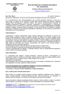Consenso informato per Agobiopsia