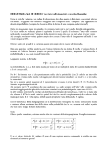 DISEGUAGLIANZA DI CEBICEV (per intervalli simmetrici