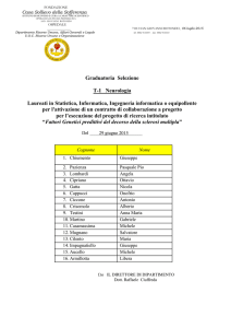 Graduatoria selezione laureati in statistica informatica ingegneria o