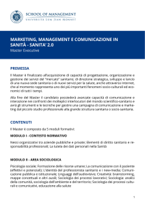 marketing, management e comunicazione in sanità