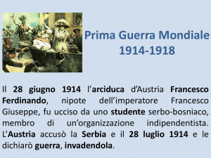 Prima Guerra Mondiale 1914-1918