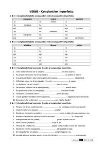 esercizi sul verbo al modo congiuntivo