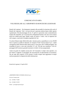 Tornati alla normalita` i voli dopo la nube vulcanica