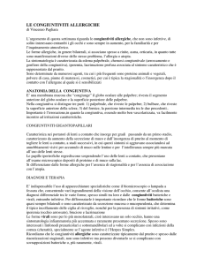 le congiuntiviti allergiche