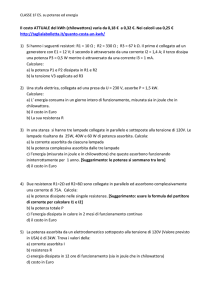 esercizi su potenza energia legge di joule