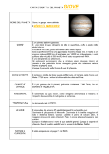 Giove: Scheda informativa sul gigante gassoso