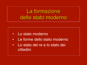 La formazione dello stato moderno
