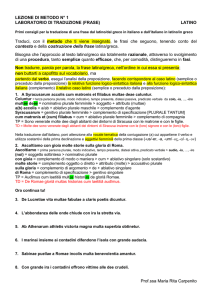 lezione di metodo n° 1