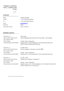 INFORMAZIONI Nome DANESI GIOVANNI Telefono (+ 39) 035