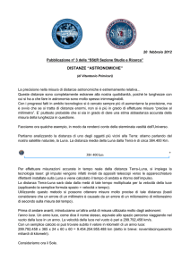 distanze “astronomiche” - Parco Astronomico Casarano