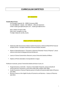 mio curriculum - Claudio Mario Grossi
