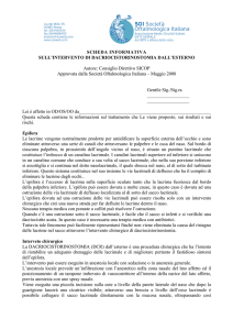 consenso informato per la dacriocistirinostomia